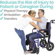 Vive Gait Belt (300lbs) Transfer Belt With Handles - Nursing Safety Patient - Bariatric, Elderly, Handicap, Physical Therapy - PT Gate Strap Quick Release Metal, Grabbing Teeth2025 - 1 - Xem 5