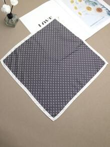 1pc Men's Floral Geometric Pocket Square/Handkerchief, Suitable For Suits, Business, Street Style