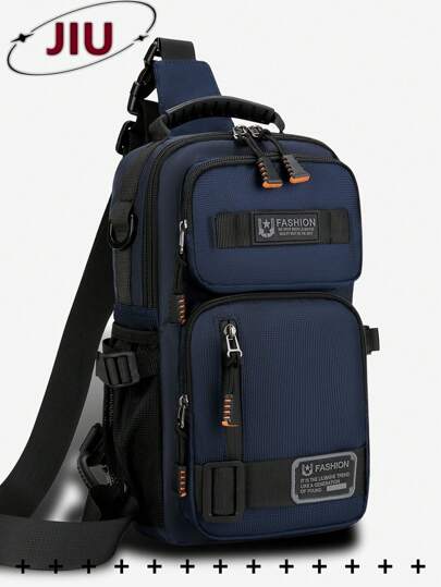 Outdoor Sports Nylon Chest Bag For Men Purse, Multi-Function Waist Bag, Large Capacity Messenger Bag, Lightweight Shoulder Bag, Multi-Pocket Travel Bag, Convenient Mobile Phone Storage Bag, For Students, Junior High School, High School, Campus, Travel Vacation, Business Trip, Daily Commuting, Shopping, Office, Dating, Outdoor, Fitness, Running, Cycling, Exercise, Hiking Camping, Birthday Gifts, Holiday Gifts