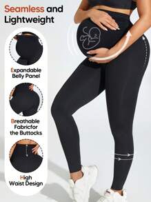 Maternity Leggings Over The Belly Buttery Soft Workout Activewear Yoga Pregnancy Pants