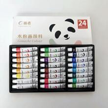 24 Colors Mixed Color Gouache Colour Paint, Colorful Multi-Purpose Paint For Painting,12/18/24colours Art Professional Pigment Set.Each 5ml/0.18oz-Perfect For Artists, Students, Crafts, Diy Wall & ClothesPainting!,Back To School,School Supplies