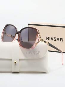 RIVSAR Óculos de Sol Vintage Fashion Polarizados para Mulheres Plus Size com Cabeça de Raposa, Elegante para Uso Externo, Casual, Festa, Viagem, Proteção Solar em Feriados, Presente de Marca Premium para Feriados, Dia dos Namorados, Natal, Halloween