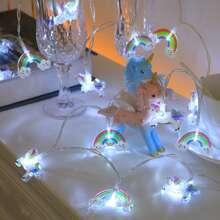 1pc Painted Unicorn Fairy String Light, Battery Powered, Suitable For Bedroom, Living Room, Party, Wedding, Home, Yard, Pathways, Holiday Party Supplies, Party Decor, Fireplace [Batteries Not Included]