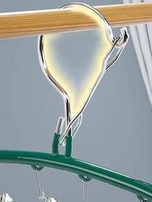 1 Peça Pregador de Roupa Aleatório de Aço Inoxidável, Clipe Multiuso À Prova de Vento para Meias, Cabide de Roupa em Formato de Arco, Economiza Espaço, Multiuso para Roupas Íntimas, Calças de Ioga, etc. Clipe de Secagem, Secador de Roupas de Verão para Cima e Embaixo, Cabide Organizador com 10 Clipes, Adequado para Casa, Escola, Hotel e Acessórios de Viagem, Temporada de Volta às Aulas, Acessórios Domésticos