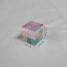 迷你 K9 水晶光学玻璃 X-Cube 魔方阳光捕手玩具：棱镜 RGB 组合器分配器，装饰艺术摄影道具魔方玩具礼物，