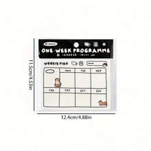 30 Stücke süßes Wochenplaner Blatt: Ideal für Haftnotizen und Bürodekoration - rechteckig