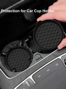 Car Cup Holder Mat, Keeps Your Car Clean, Deep Cup Design To Hold Liquid And Prevent Leaking, No More Spills, Fits All Car Models - Interior Accessories - Perfect Gift For Car Enthusiasts, Best Gift For Friends For Women Storage Organizer Travel Essentials Gift