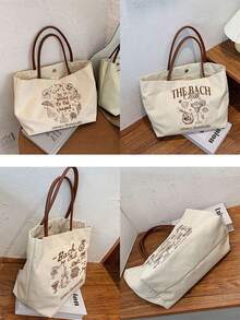 Sac fourre-tout en canevas personnalisé pour enterrement de vie de jeune fille - Cadeau personnalisé pour la mariée et les demoiselles d'honneur, sac cadeau personnalisé pour la mariée, anniversaire, fête, vacances, extérieur, pique-nique, voyage, mariée côtière, esthétique, essentiels de plage - Multicolore - Voir 2