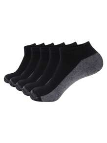 1/5/10 pares de meias esportivas femininas de basquete, meias curtas pretas, adequadas para todas as estações