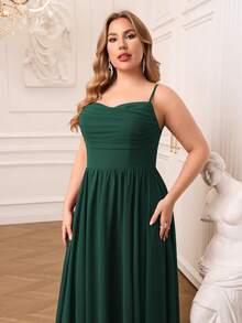 AOSHABABI Olive Green Draped Chiffon Elegant Women's Evening Gown, Suitable For All Formal Occasions, Galas, Weddings, Music Festivals, Holiday Parties, Graduations, Cocktail Events, Dates, Vacations, And Bridesmaid Dresses - Dark Green - View 7
