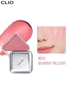 Clio 韩式二合一唇颊两用膏，唇颊两用，打造自然光泽妆效，质地柔滑，妆感自然，易于涂抹，清爽不油腻，方便携带，乳霜质地易于晕染，适合日常唇颊妆容，韩式妆容 - 02 BUNNY BLUSH - 查看 5