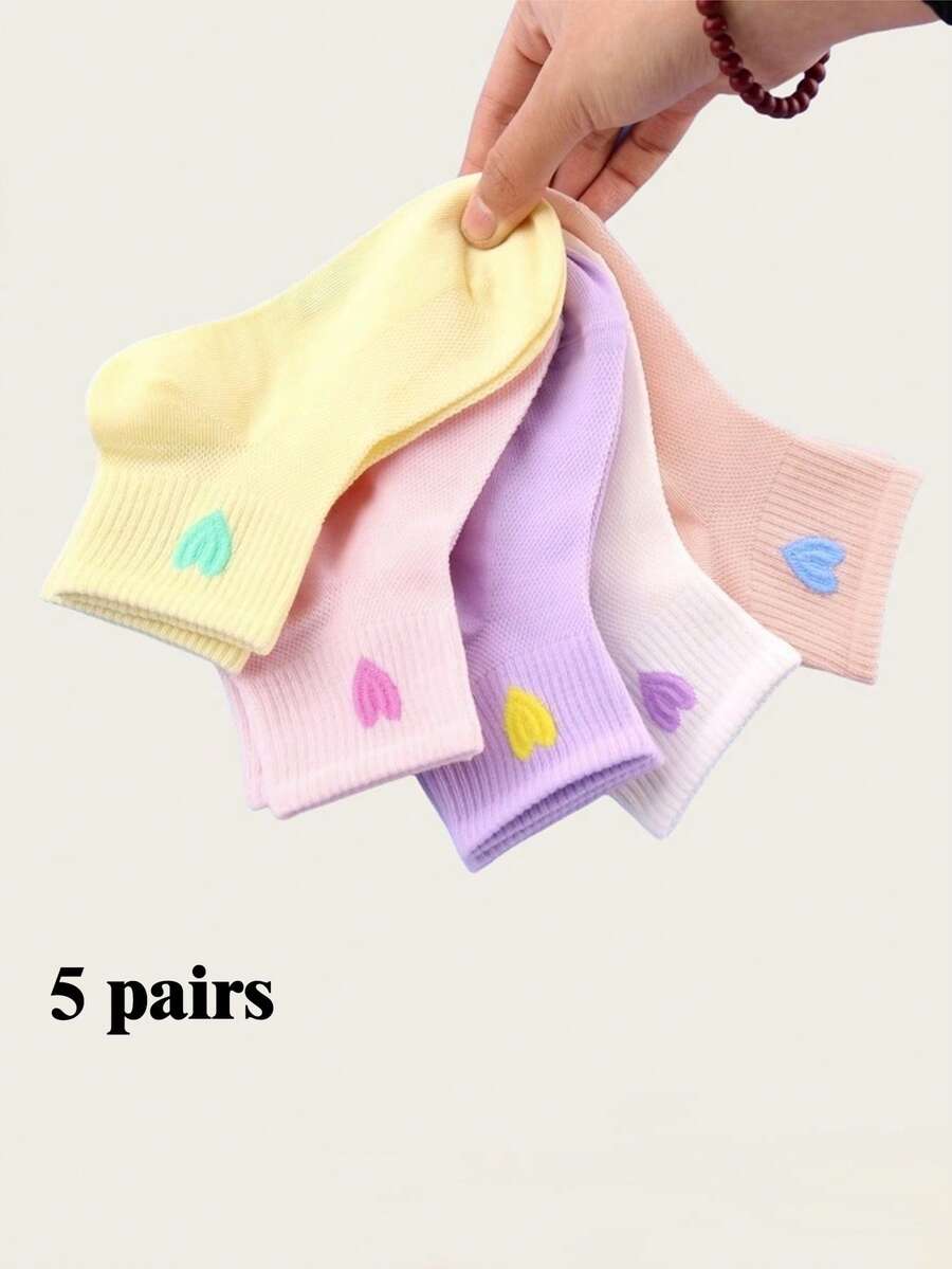 5双装透气网眼儿童袜，适合1-16岁儿童，轻便舒适，适合春、夏、秋季穿着，也适合青少年、学生和女婴。