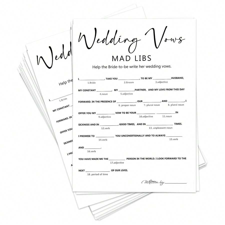 10/20/30/50 piezas Juegos de despedida de soltera para la ducha nupcial, juegos de fiesta de compromiso hilarantes