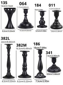 1个优雅铁艺烛台，适用于餐桌 - 复古中心装饰，装饰烛台 - 适用于婚礼、派对、活动、家居装饰、节日派对装饰