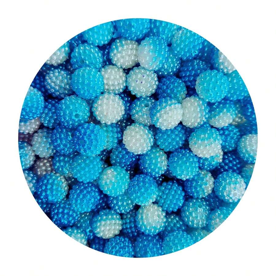 Cracked Pearl 12mm With Hole 50 Units - Azul y blanco - Ver 1