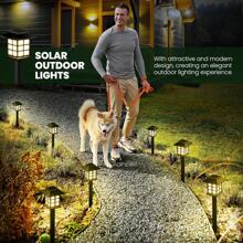 24/12 Pack Outdoor Solar Garden Lights - Ground Plug Lights Outdoor Decorative Lights With Auto On/Off Function Bright Solar Lights, Waterproof Solar Patio Patio Driveway Landscape Lights Decorative (Warm White)