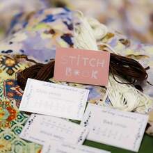 Mini Stitch Book Kit - Complete DIY Sewing & Embroidery Set With Step-By-Step Craft Cards - Pink - View 6