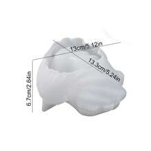 DIY 3D海螺壳造型首饰收纳罐硅胶模具水泥石膏树脂浇铸模具香薰蜡烛罐烛台容器石膏模具手工多肉植物花盆混凝土粘土模具家居装饰摆件