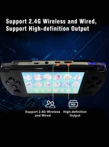 1pc New Game Console With Classic 4.3-Inch Large Screen Built-In 20000 Retro Nostalgic Games 12 Emulators For FC/GBA Supports Two-Player Battles Supports TV Connection Handheld PSP Pocket Handheld Arcade Joystick Holiday Gift