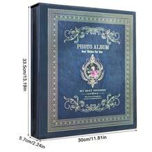 Large Slip In Photo Album Holds 6x4'' 500 Photos Photography Storage Stock - Green - View 3