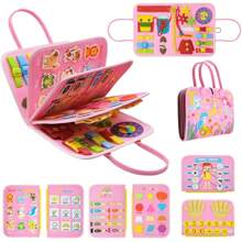 1PC Busy Board Toddlers Sensory Activity Board - Montessori Toys 3-5 Years Old Boy Airplane Car Travel Essentials Kids Road Trip Games Quiet Book Birthday Gifts Preschool Learning Toy Baby Educational Toys