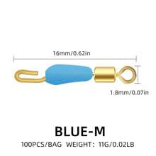 100 piezas de Pinzas de cable de silicona rápido, clip de cable, conector de anillo en forma de ocho, accesorio de pesca