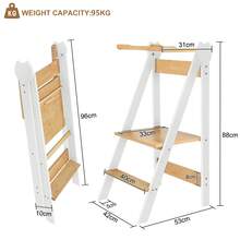 Learning Tower - Montessori Learning Tower - Learning Tower From 1 Year, Step Stool - Children's Stairs - 88*45*45cm - White - View 6