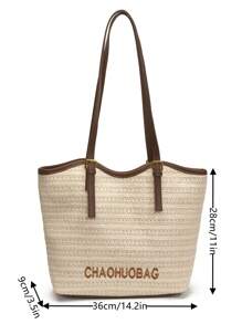 peach tree Women Tote Bag, Small Square Handbag, Woven Handbag, Woven Tote Bag, Multifunction, Small Size, Retro Style, Women Travel Bag, Suitable For University, School, Travel, Vacation, Lightweight, Large Capacity, Autumn, Christmas, Thanksgiving, Fashion, Casual, Travel, Gift For Friends, Valentine's Day, Peach Tree Brand