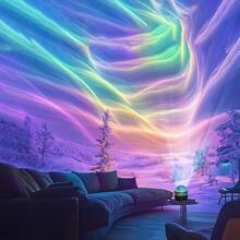 1pc Starry Sky Stargazing Projector, Creative Cosmic Galaxy Design For Children Learning, Decorative Atmosphere LED Night Light With Remote Control, USB Powered, Gorgeous Art