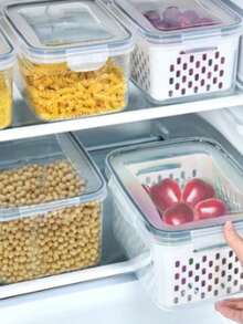 9 件套冰箱收纳盒 - 可堆叠，多功能厨房系统，适用于水果、蔬菜 | 3 个盖子、3 个篮子、3 个盒子（带沥水托盘）