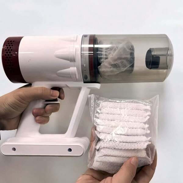 100 قطعة / مجموعة أكياس فلتر مكنسة كهربائية قابلة للتخلص منها، أغطية واقية من الغبار غير منسوجة قابلة للتنفس، قابلة للتعديل في الحجم، بدون حاجة للغسيل