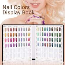 Segbeauty 120 Nail Colors Chart Display, Nail Polish Organizer Swatches Cardboard With 120 False Nail Tips, Salon Nail Gel Polish Color Card Book Nail Swatch Stick Nail Supplies Showing Board Tool