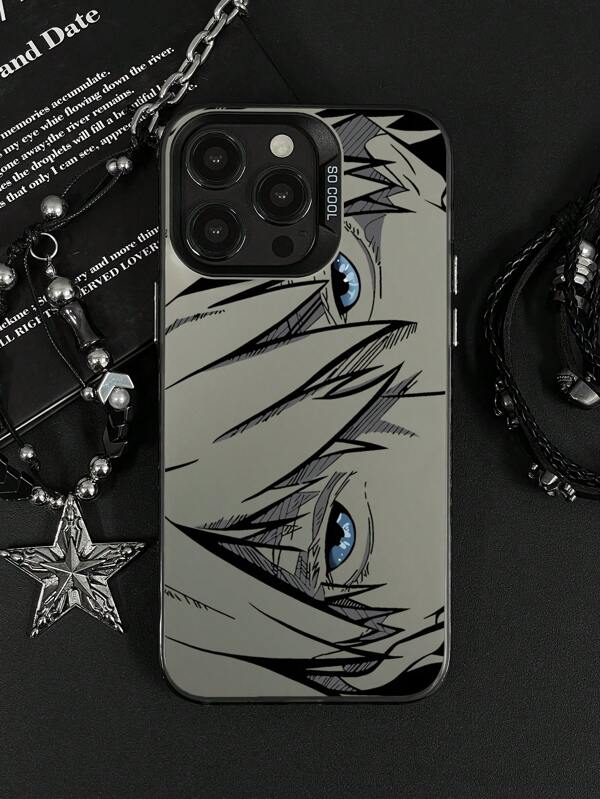 1pc Anime Boy Printed Anti-Slip Phone Case Compatible With Apple 11, 12, 13, 14, 11 Pro Max, 12 Pro Max, 13 Pro Max, 14 Pro Max, XR, 15, 15 Pro, 15 Pro Max, Series Waterproof Shockproof Anti-Fall Scratch Resistant