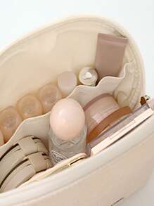 1pc Portable Cosmetic Bag, Handheld Toiletry Pouch For Lipstick, Skincare Product Storage, Travel