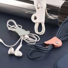 5 Pcs Heart Cord Organizer Earbud Holder Earphones Headphones Cable Winder Earbud Organizer, PU Leather Cable Organizer Gifts For Men Women Lover, Matcha Green/Pink/White