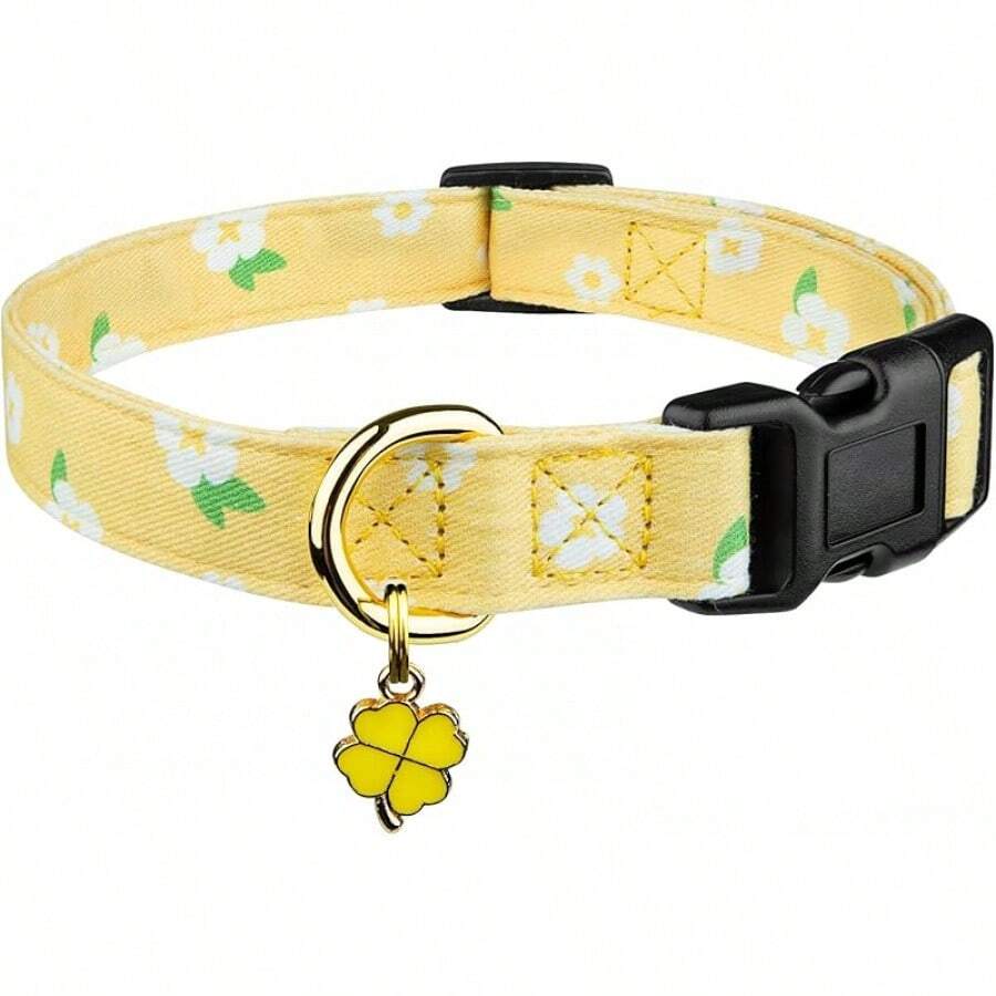 Pet Basic Dog Collars - Yellow Flower - View 1
