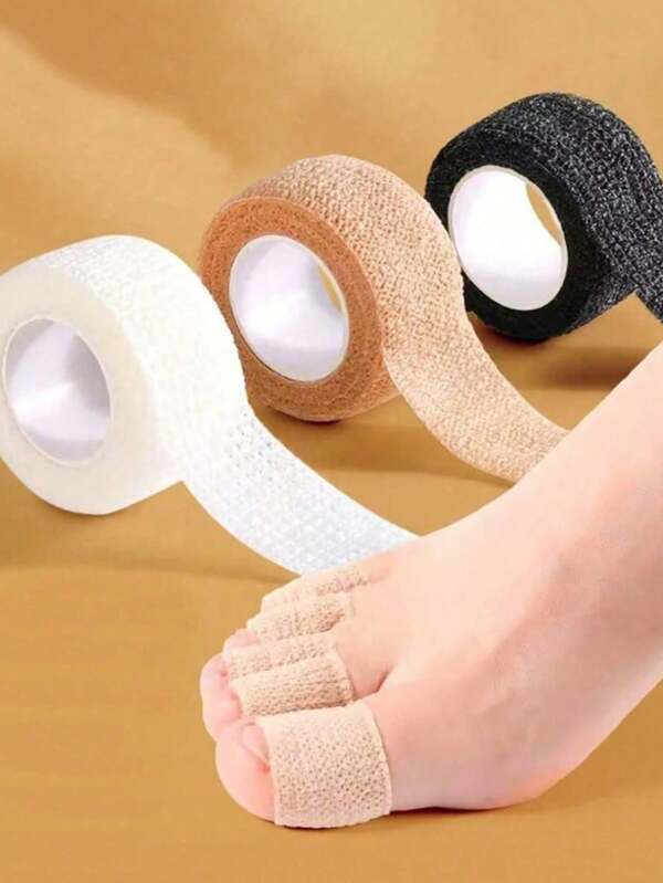 4m Cinta autoadhesiva de tejido no tejido elástica color caqui, resistente al desgaste, para dedos de los pies y de las manos, adecuada tanto para hombres como para mujeres para prevenir la fricción de zapatos de tacón alto y, útil para actividades al aire libre, deportes, viajes, hogar, oficina y escuela