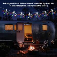 1 String Firecracker Shaped LED Dandelion String Lights, USB Powered, Indoor/Outdoor Use, Suitable For Bedroom, Room, Home, Party, Birthday, Holiday, Wedding Decoration - Multicolor - View 6