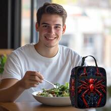 Bolsa de almuerzo con estampado de araña, bolsa térmica, bolsa de transporte portátil, bolsa refrigerante, bolsa de almuerzo multifuncional para el trabajo, viajes, picnics