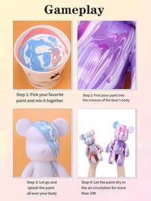 60ml Acrylic Fluid Bear Paint, Quick Drying Handmade Fluid Bear For DIY Doll Toys, Resin Toys, Fluid Bear, Handicraft Ability Decor Creative - Multicolor - View 10