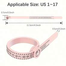 1 Ring Sizing Tool, Reusable Finger Size Measuring Instrument, Jewelry Size Tool, Ring Size Measuring Tool - Hồng - Xem 6