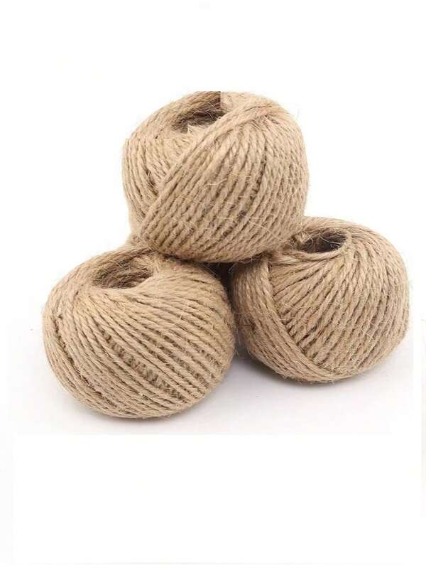 1/2/3/4 Roll Natural Jute Twine Twine Rope Twine String For Crafts Gift Wrapping Packing Gardening Home Decor 30m/Roll Brown
