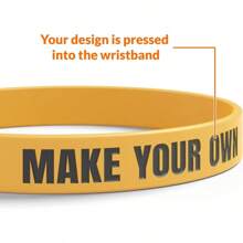Custom Wristbands For Events Fundraisers Promotions Add Text Icons Logos Bulk Rubber Bracelets Classic 1 2 100 Silicone