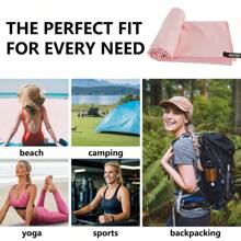 Asciugamano sportivo ad asciugatura rapida, asciugamano da bagno per piscina e spiaggia in fibra ultra fine, adatto per sport all'aperto, fitness, viaggio, spiaggia, doccia, zaino da viaggio, piscina, articoli essenziali per spiaggia, ritorno a scuola