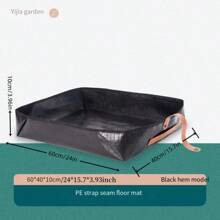 Black Foldable Copper Buckle Gardening Mat Garden Balcony Planter Planting Planting Soil Changing Mat Organising Patio Outdoor Tools