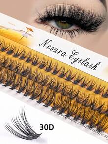 New 60pcs/Set Fake Eyelashes, D Curl, 10D-20D-30D, Natural Crossing Fluffy Lashes, 8-16mm Mixed Length, 0.07mm Lightweight Lashes, Reusable Self-Adhesive Lashes, Suitable For Holidays And Partie Lash Clusters, Eyelash Clusters, Individual Eyelashes, Lashes, Fake Lashes - D - View 24