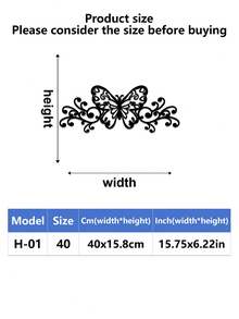 1 件蝴蝶金属墙饰，蝴蝶欢迎标志，锻铁蝴蝶壁画，室内外墙面装饰，适用于家居装饰、花园装饰、卧室装饰、房间装饰、入口、阳台、门廊、生日礼物、万圣节感恩节圣诞节，送给家人/朋友的理想礼物 - 彩色 - 查看 20