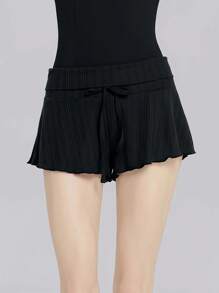 Daydance Shorts de ballet para mujeres adultas, cintura alta, con vuelo, pantalones de danza de punto