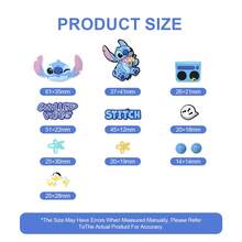 Miniso Stitch Series Gourmet Cave Accessories Cartoon Cute Stitch Shoes Boots Charmsl Pendentifs - Blue - View 9