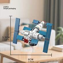 Astronaut Building Blocks Set, 3D Assembly Educational DIY Construction Toy Model, Home Decor For Space Enthusiasts, Creative Holiday Gift, Aerospace Rocket & Spaceship Series Launch Set - Multicolor - View 23
